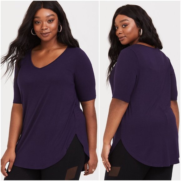 torrid Tops - Torrid Super Soft Purple Favorite Tunic Tee